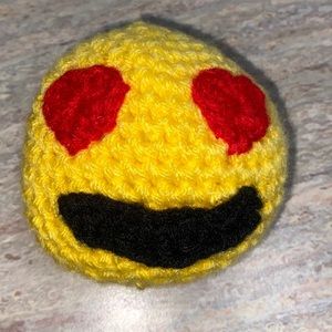 Hand Crocheted Heart Emoji
